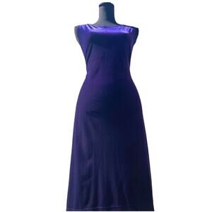 Vintage Danielle Casey Purple Velour Dress Medium